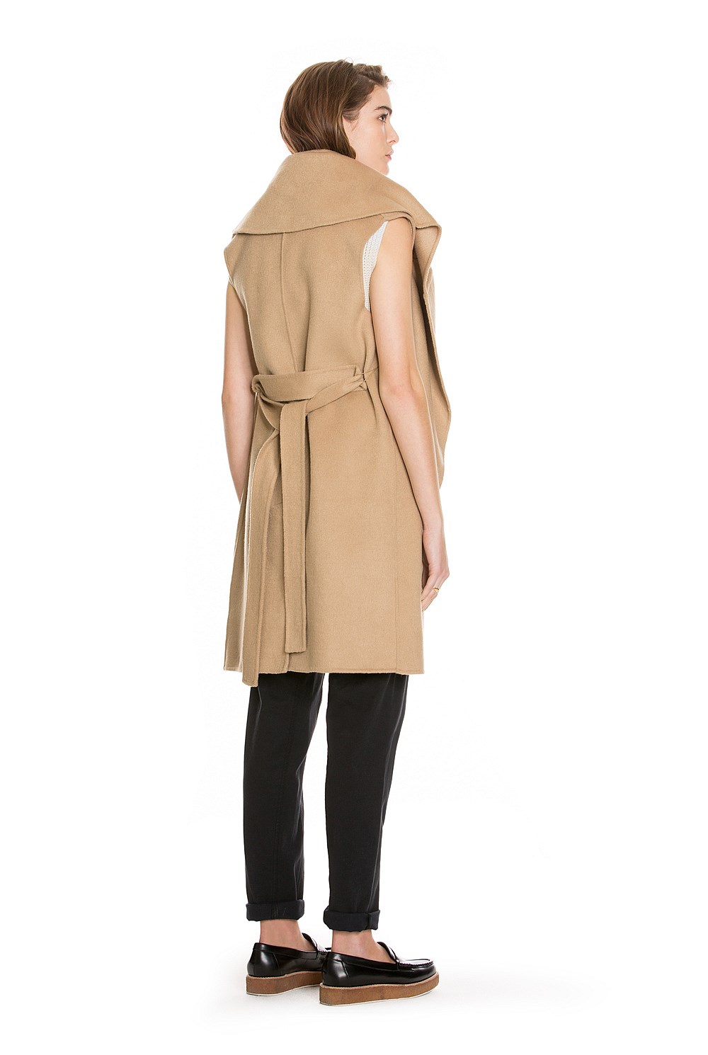 Sleeveless Waterfall Coat