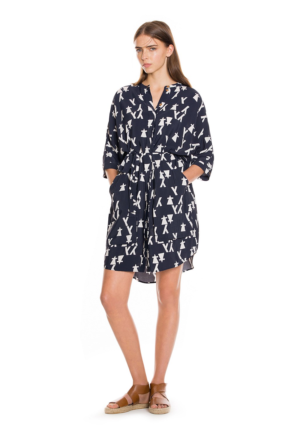 Print Shirt Dress