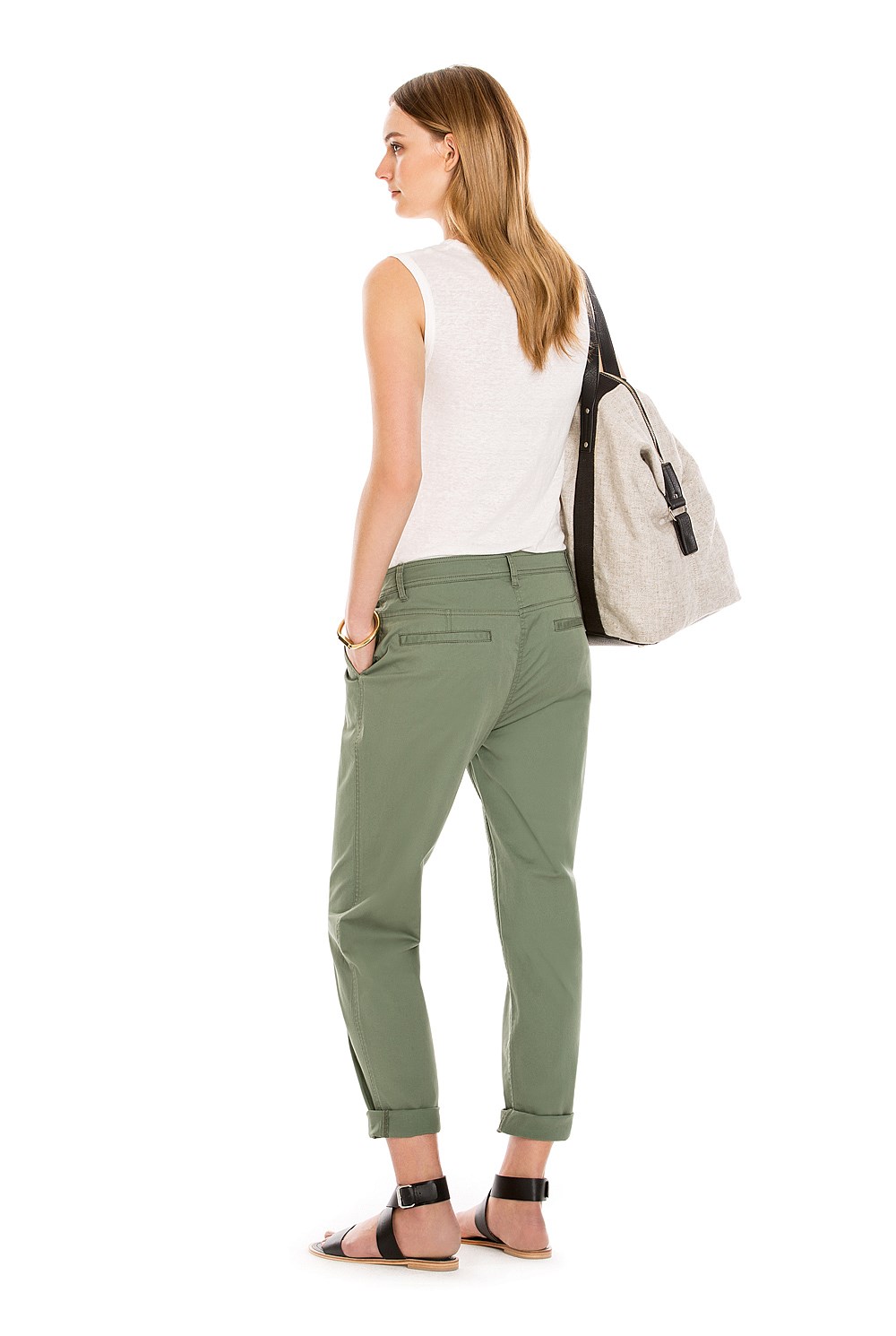 Linen Crew Neck Tank