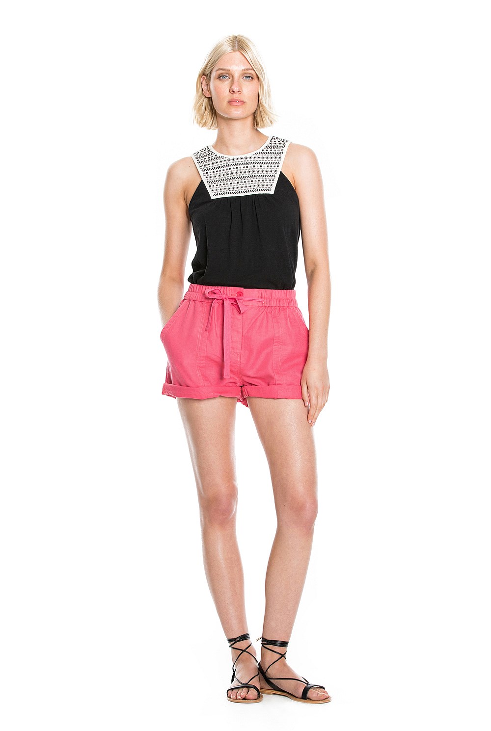 Linen Pocket Detail Short