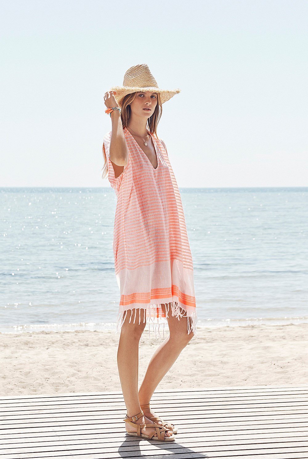 Fine Stripe Kaftan