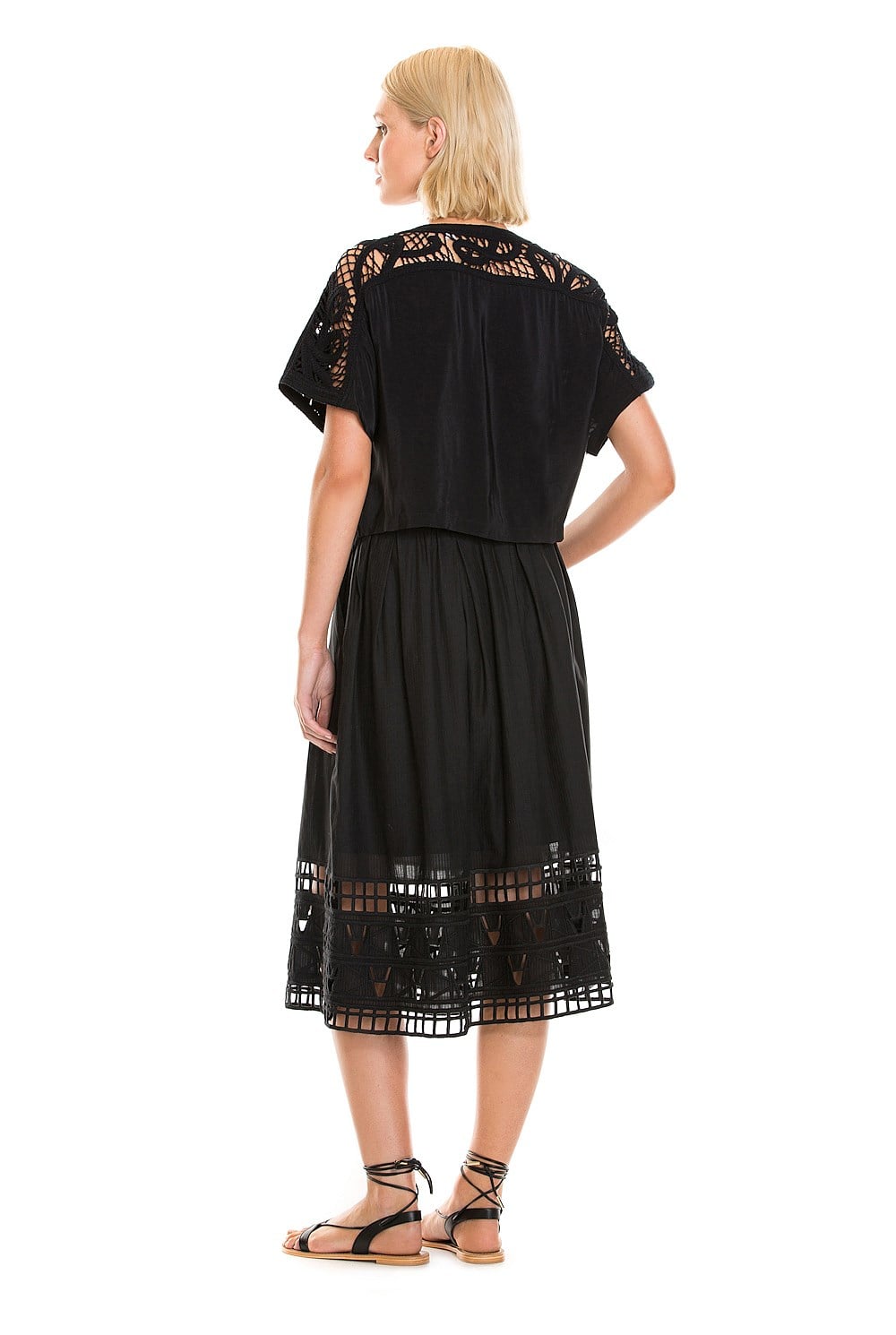 Embroidered Hem Detail Skirt