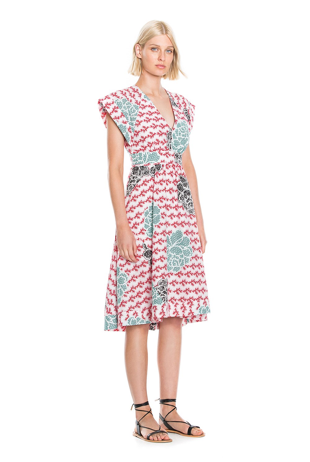 Print V-Neck Dress