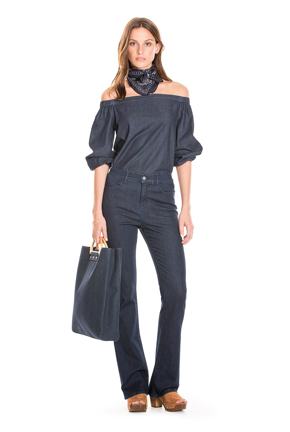 Denim Bandeau Shirt