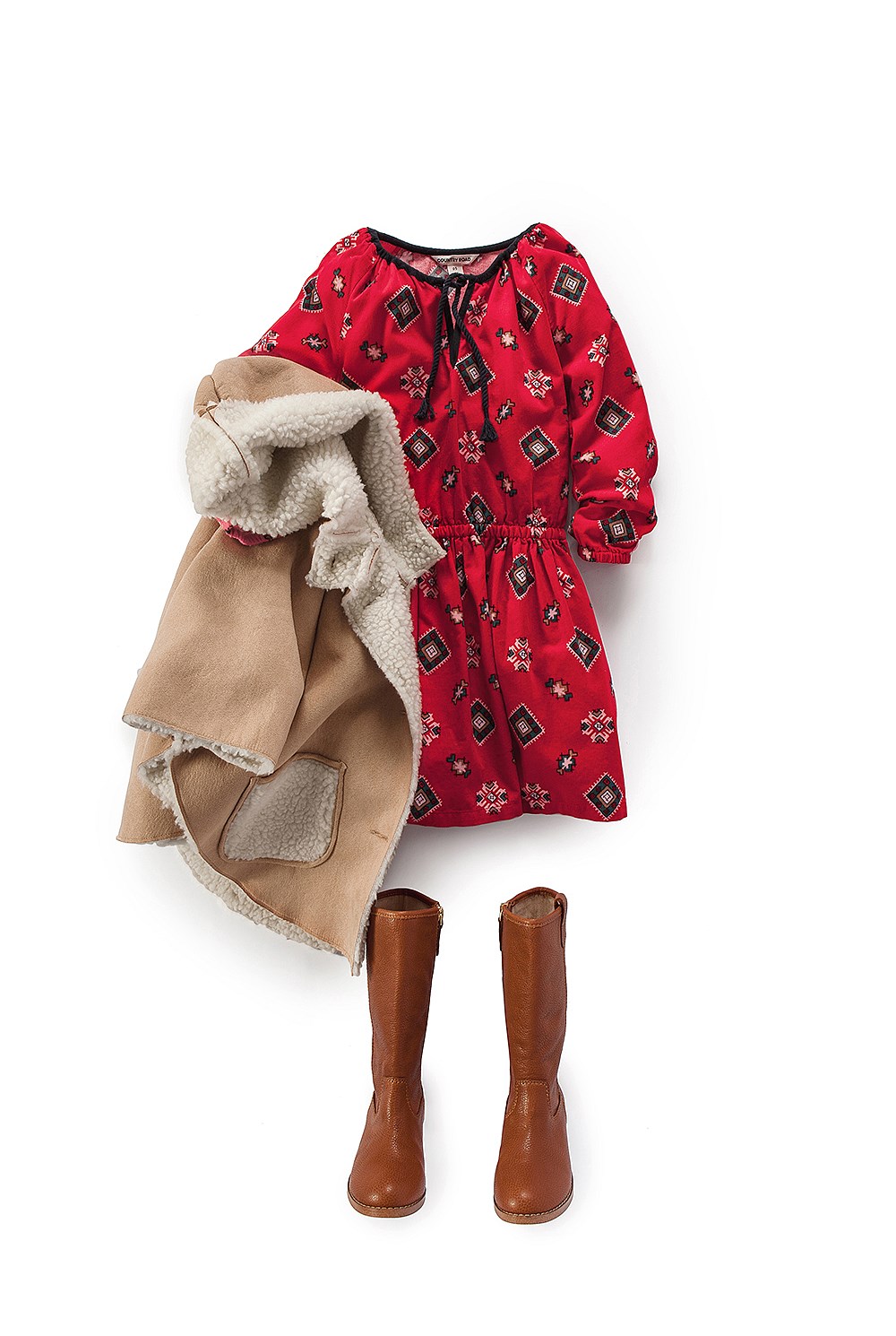 Geo Folk Print Dress