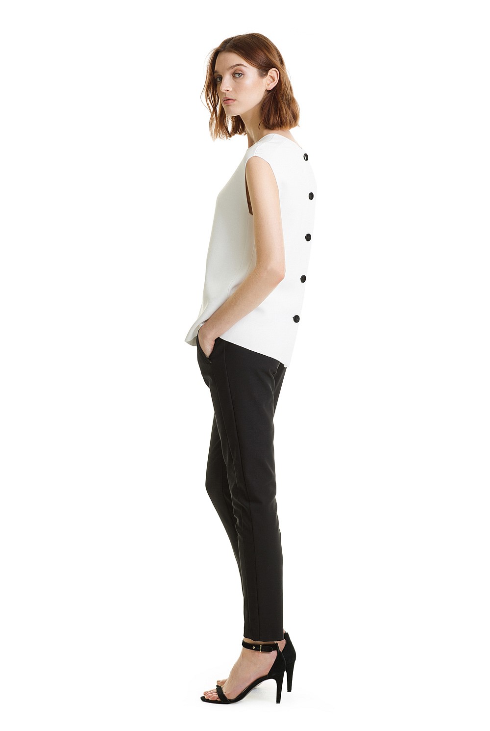 Button Back Knit Top