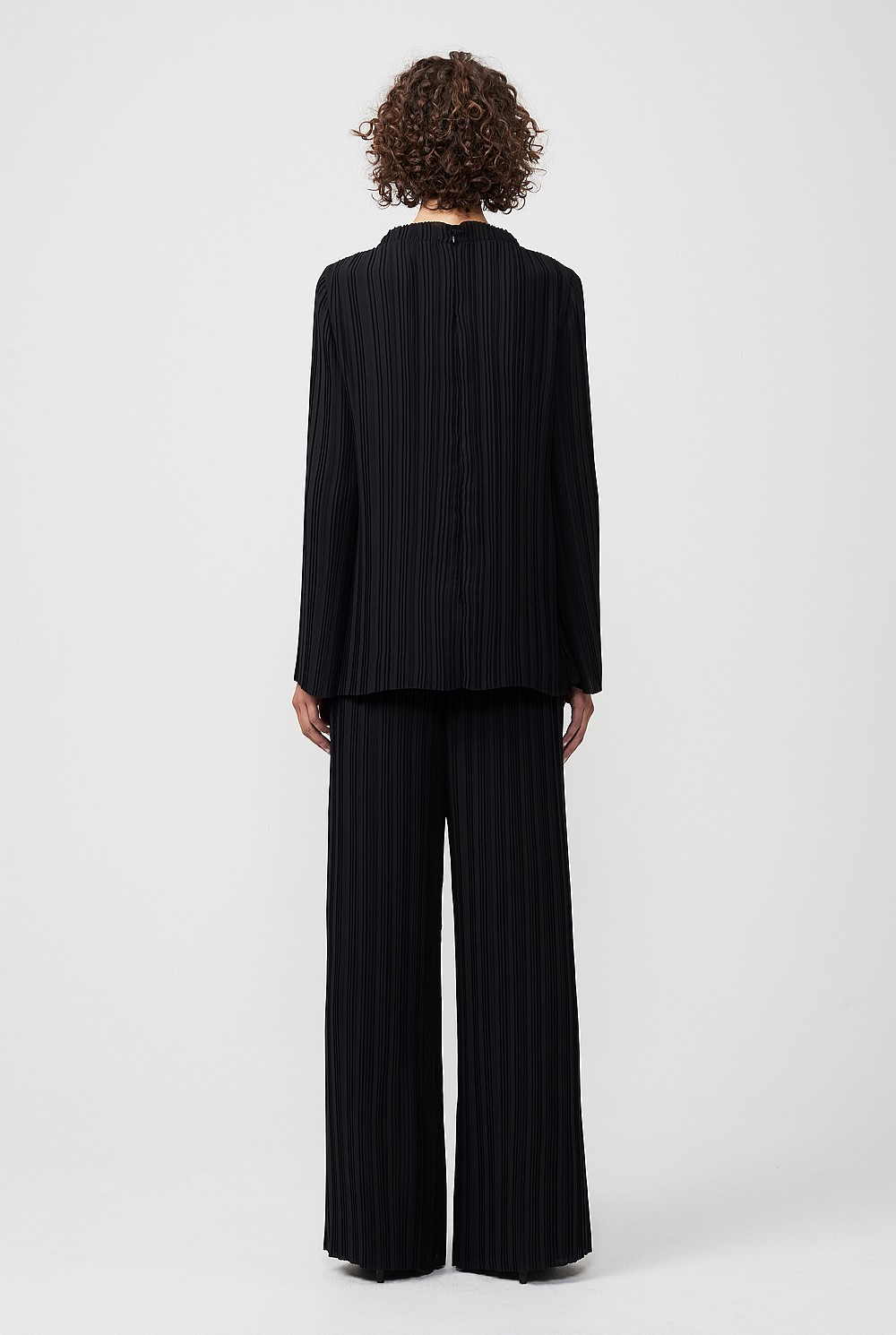 Pleated Fluted Sleeve Top