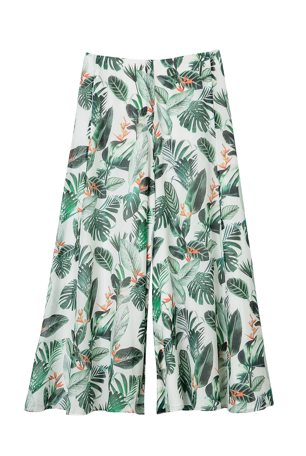 Sheer Print Culotte