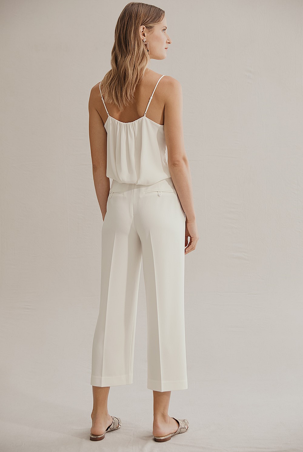 Cropped Wide Leg Pant