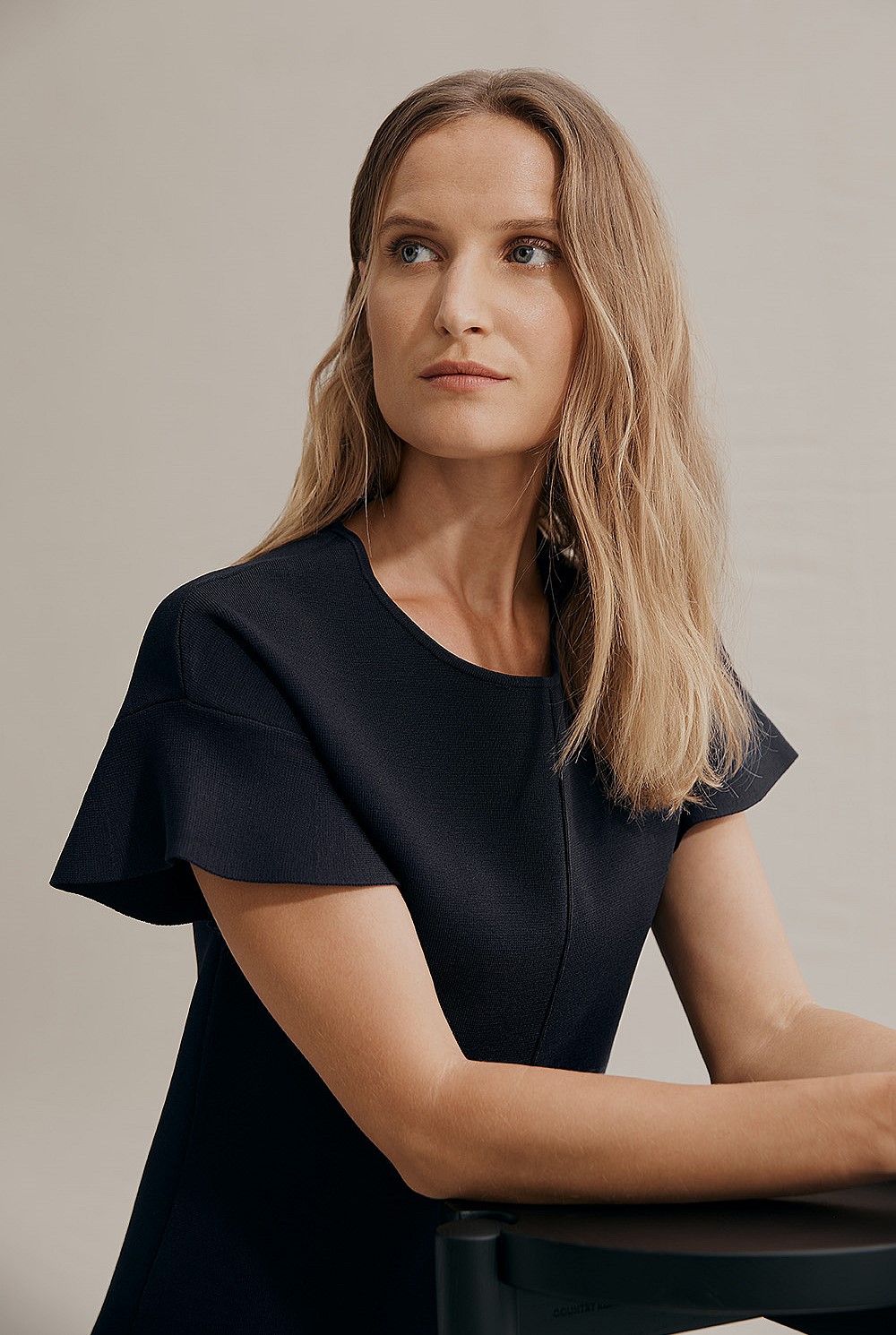 Compact Knit Shift Dress