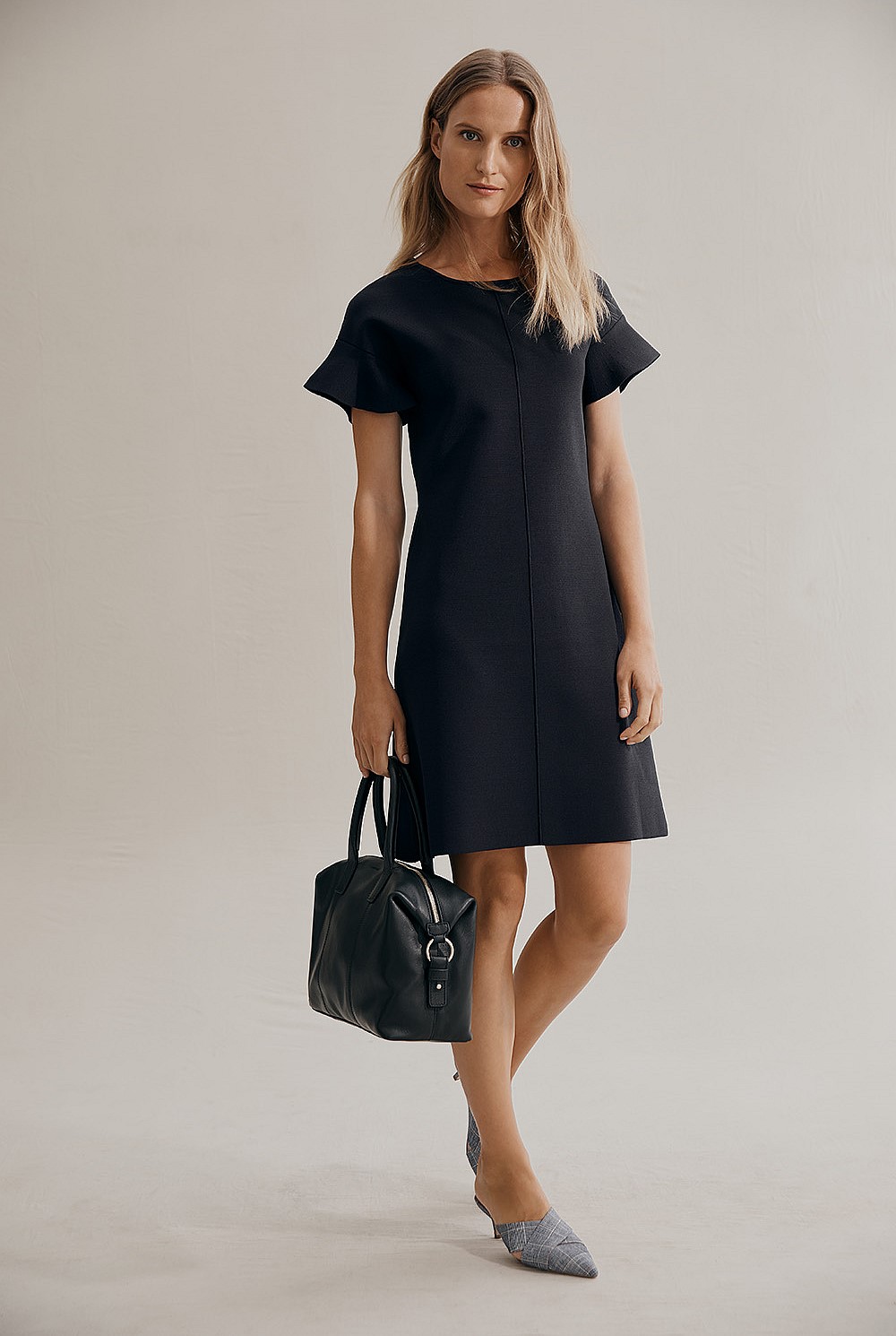 Compact Knit Shift Dress