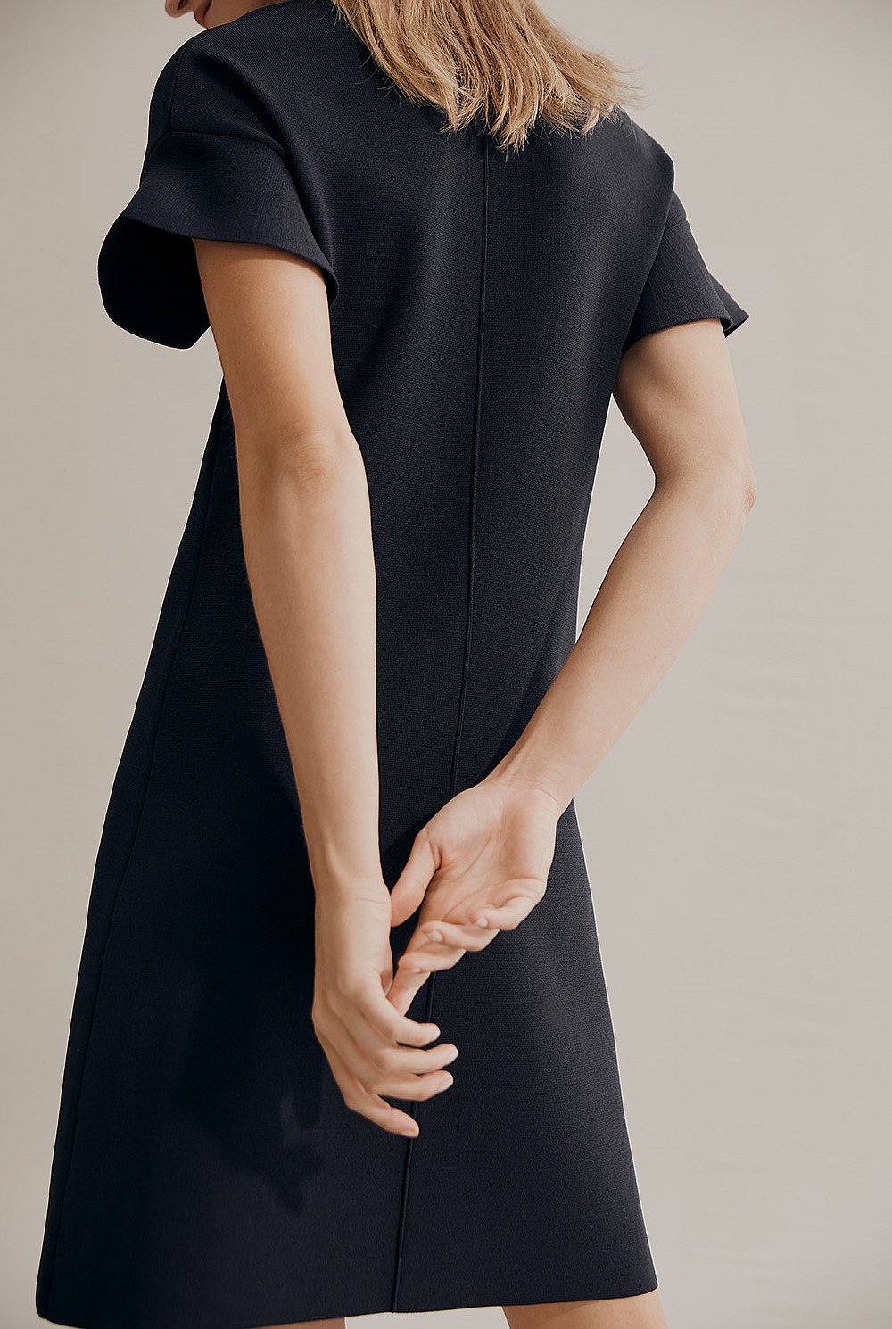 Compact Knit Shift Dress