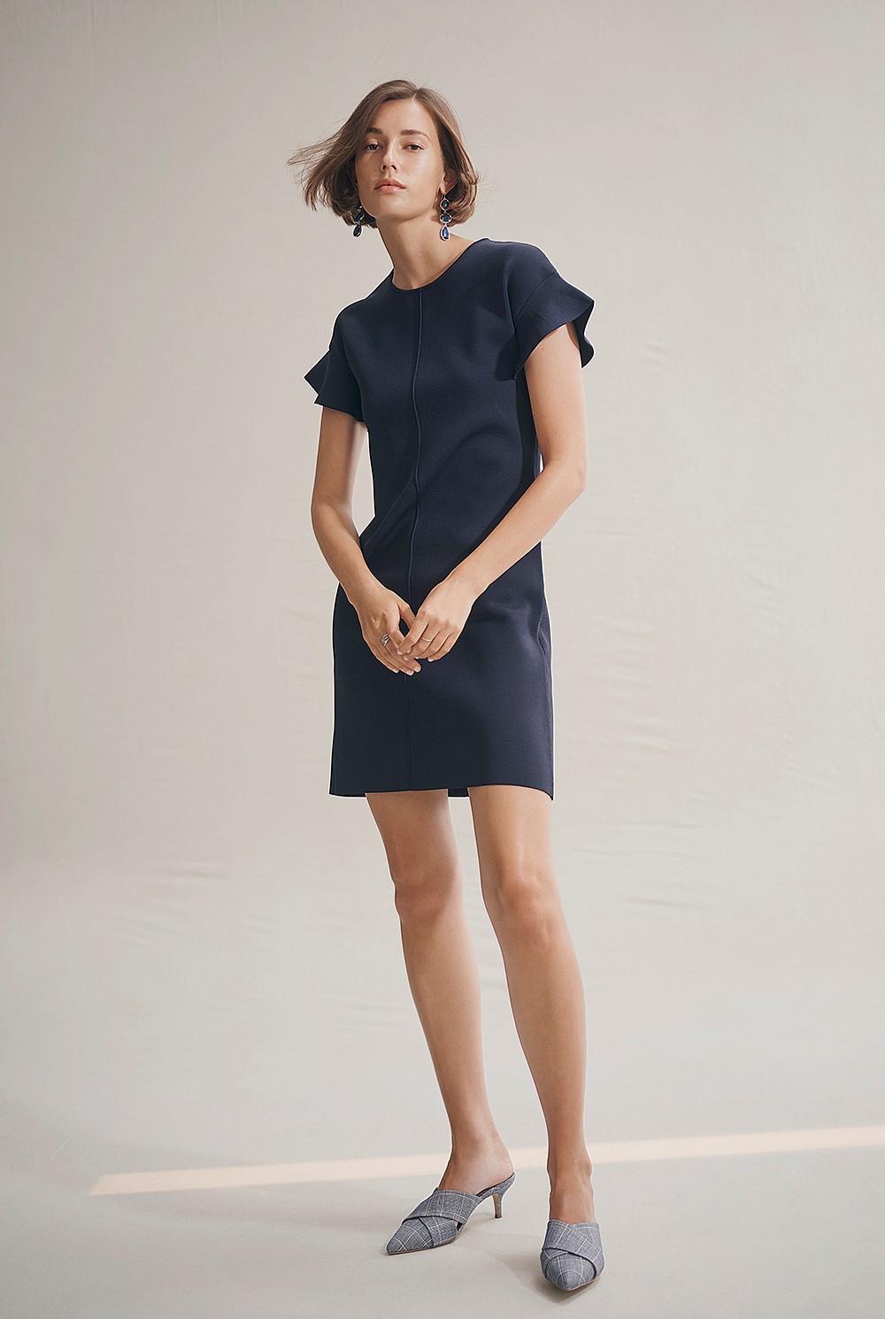 Compact Knit Shift Dress