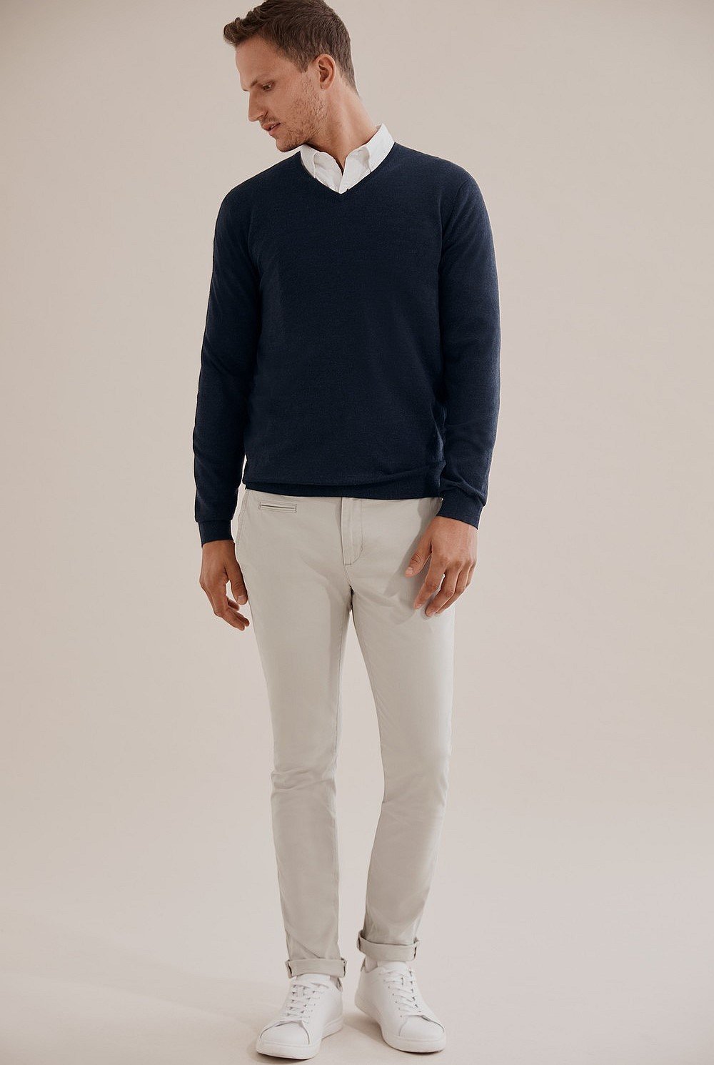 Traceable Merino V-Neck Knit