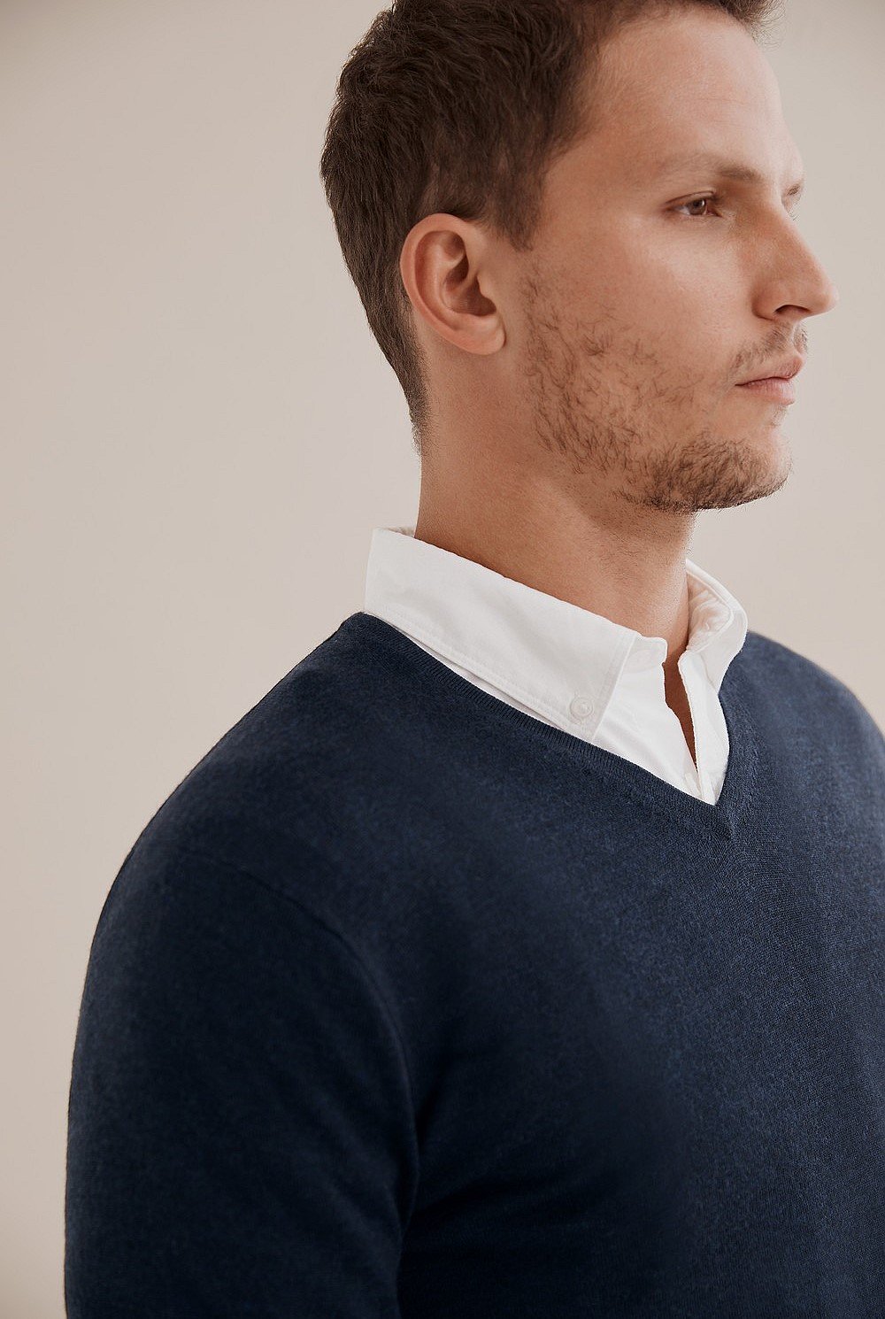 Traceable Merino V-Neck Knit