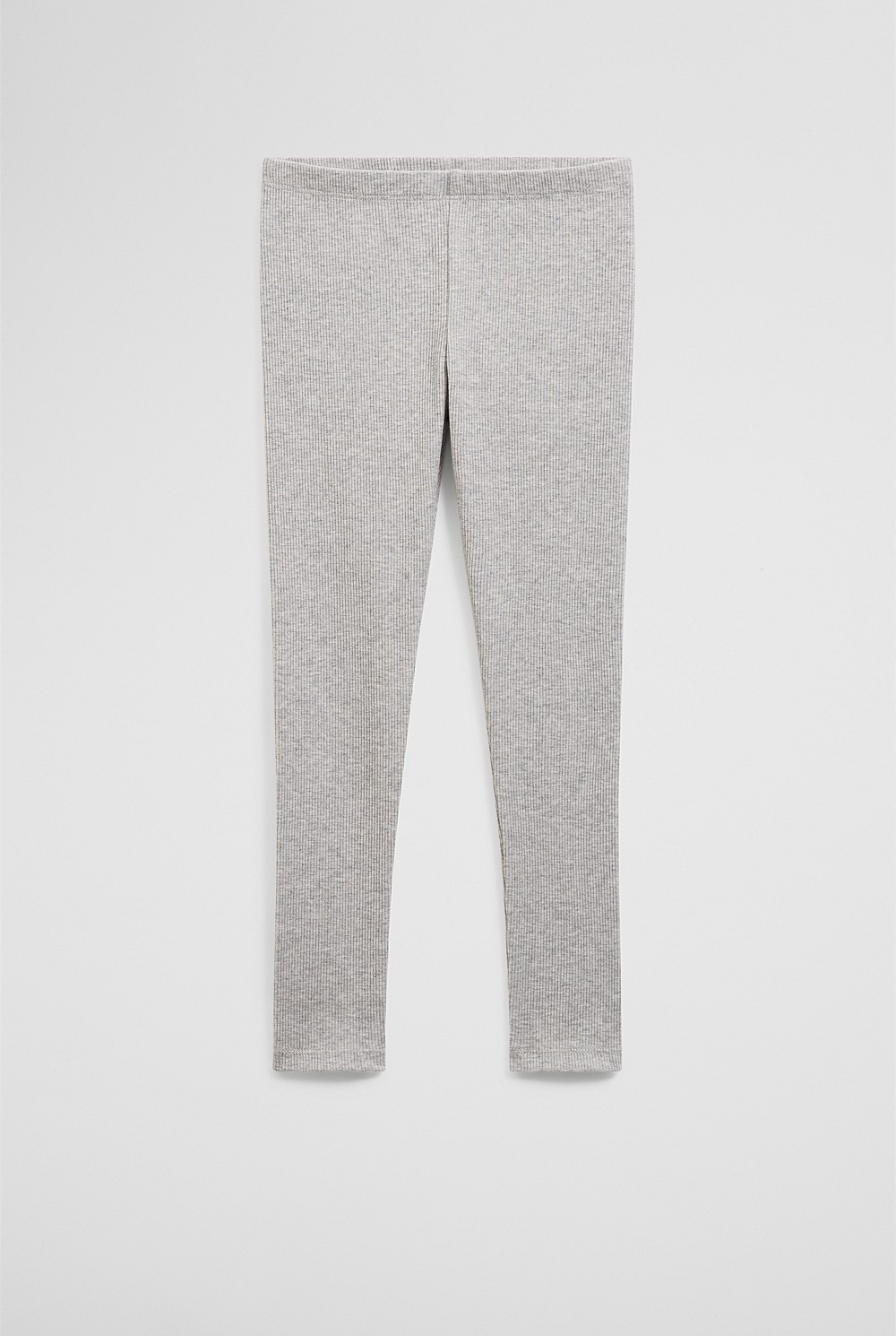 Organically Grown Cotton Blend Solid Rib Legging