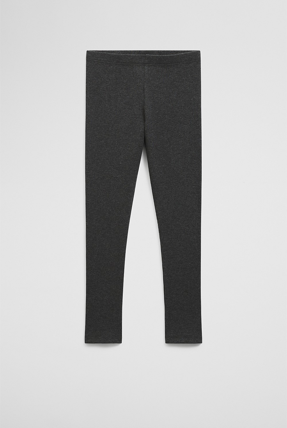 Organically Grown Cotton Blend Solid Rib Legging