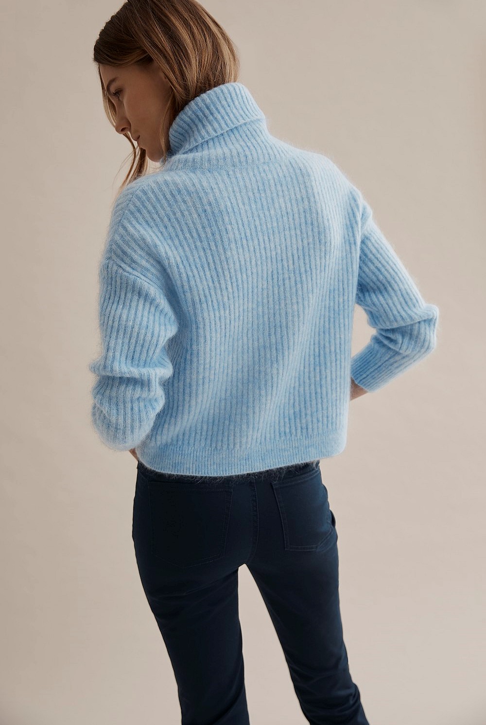 Fluffy Roll Neck Knit