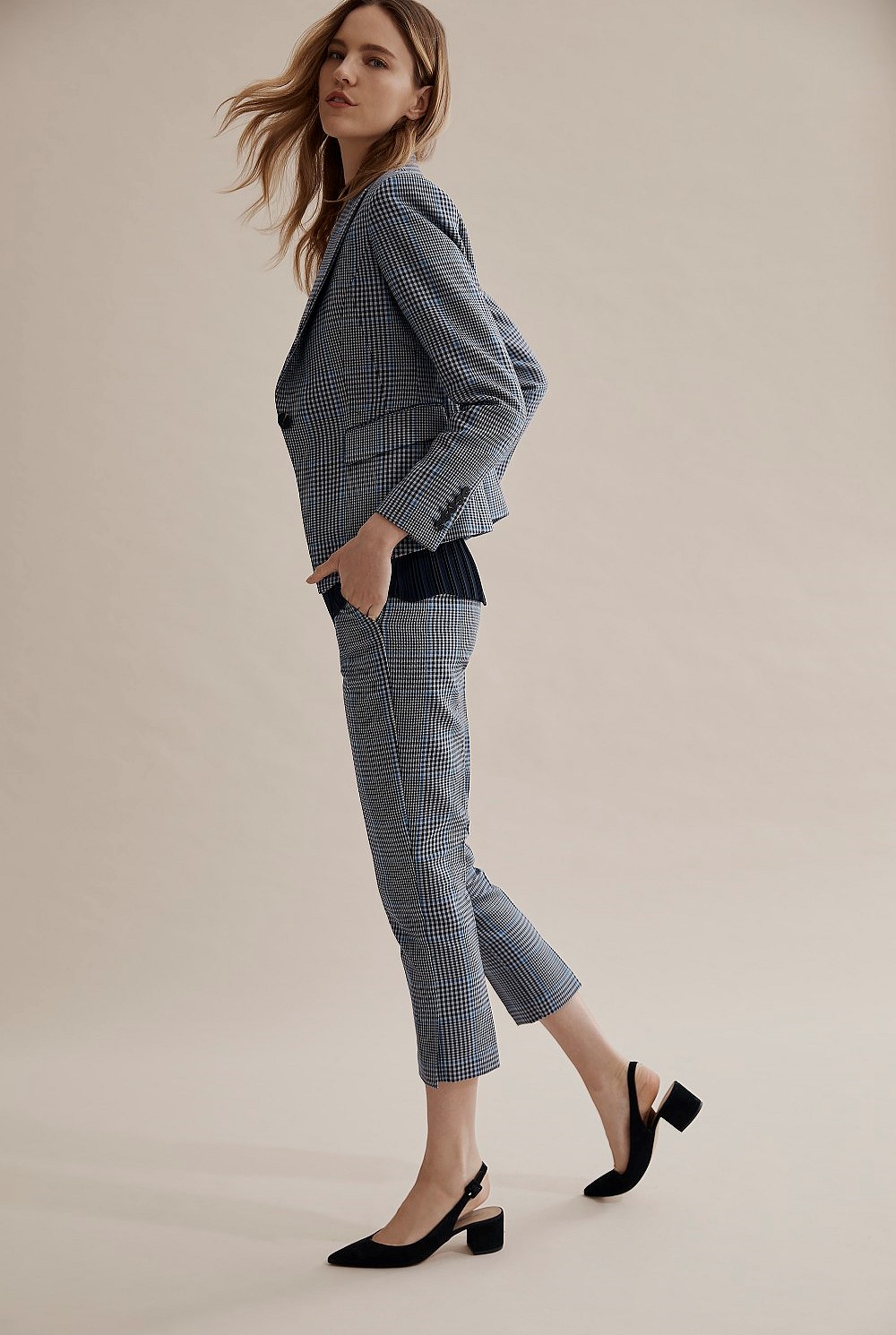 Double Cloth Print Blazer