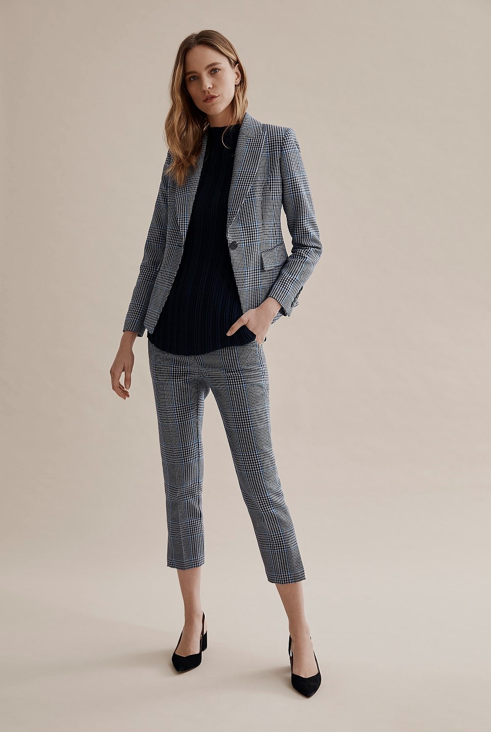 Double Cloth Print Blazer