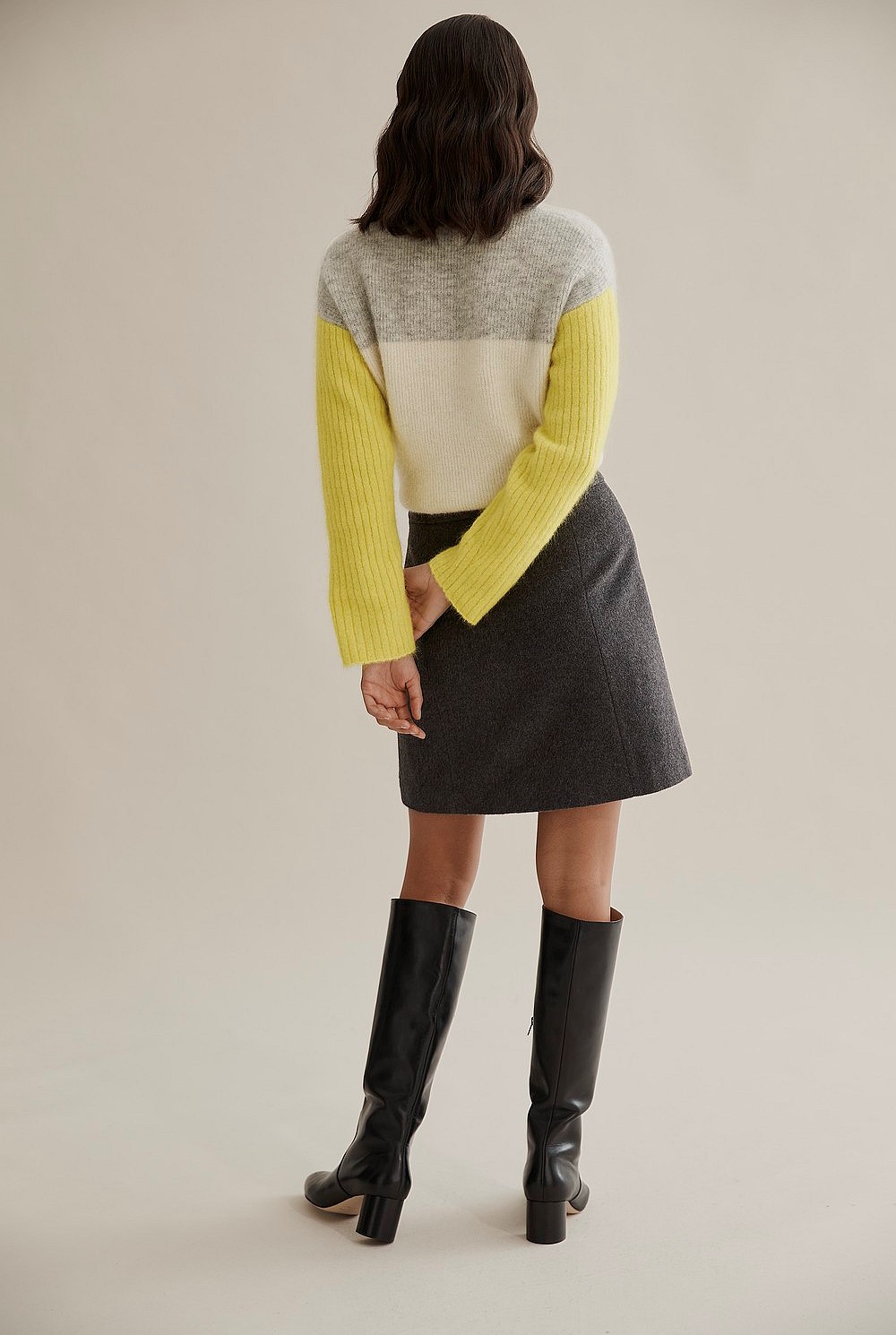 Zip Front Mini Skirt