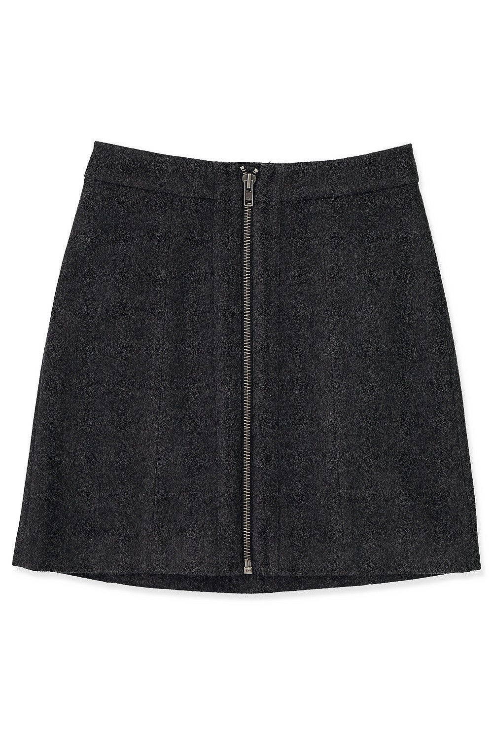 Zip Front Mini Skirt