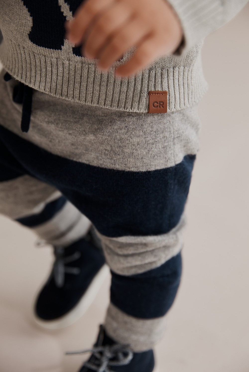 Colour Block Stripe Knit Pant