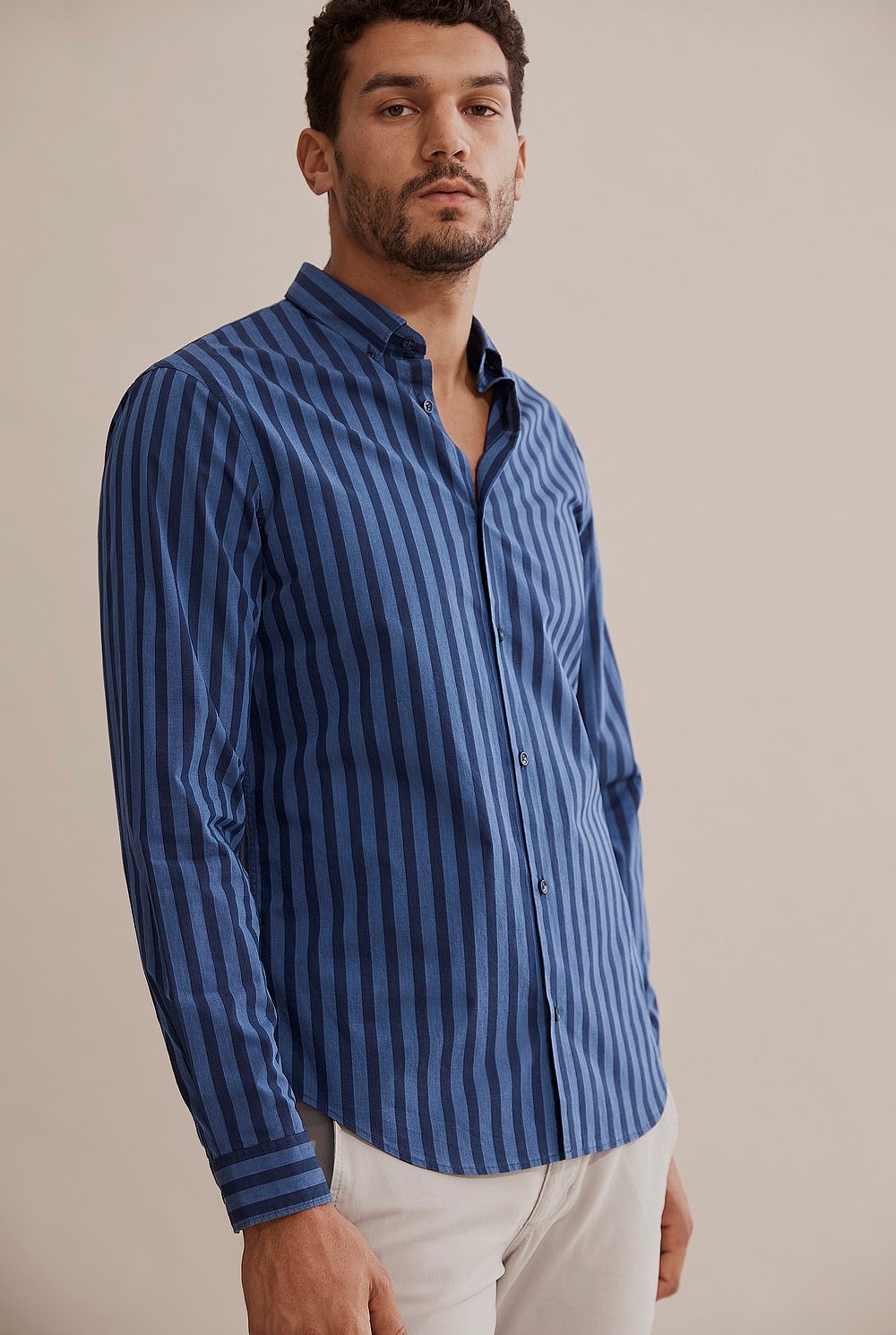 Slim Tonal Stripe Shirt
