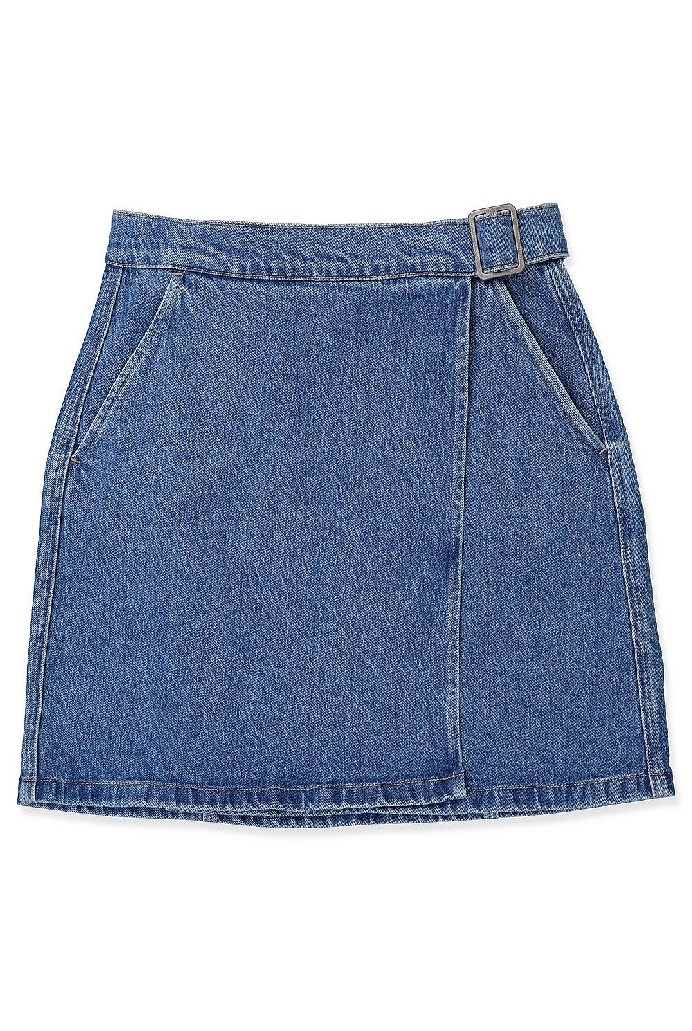 Denim Wrap Mini Skirt