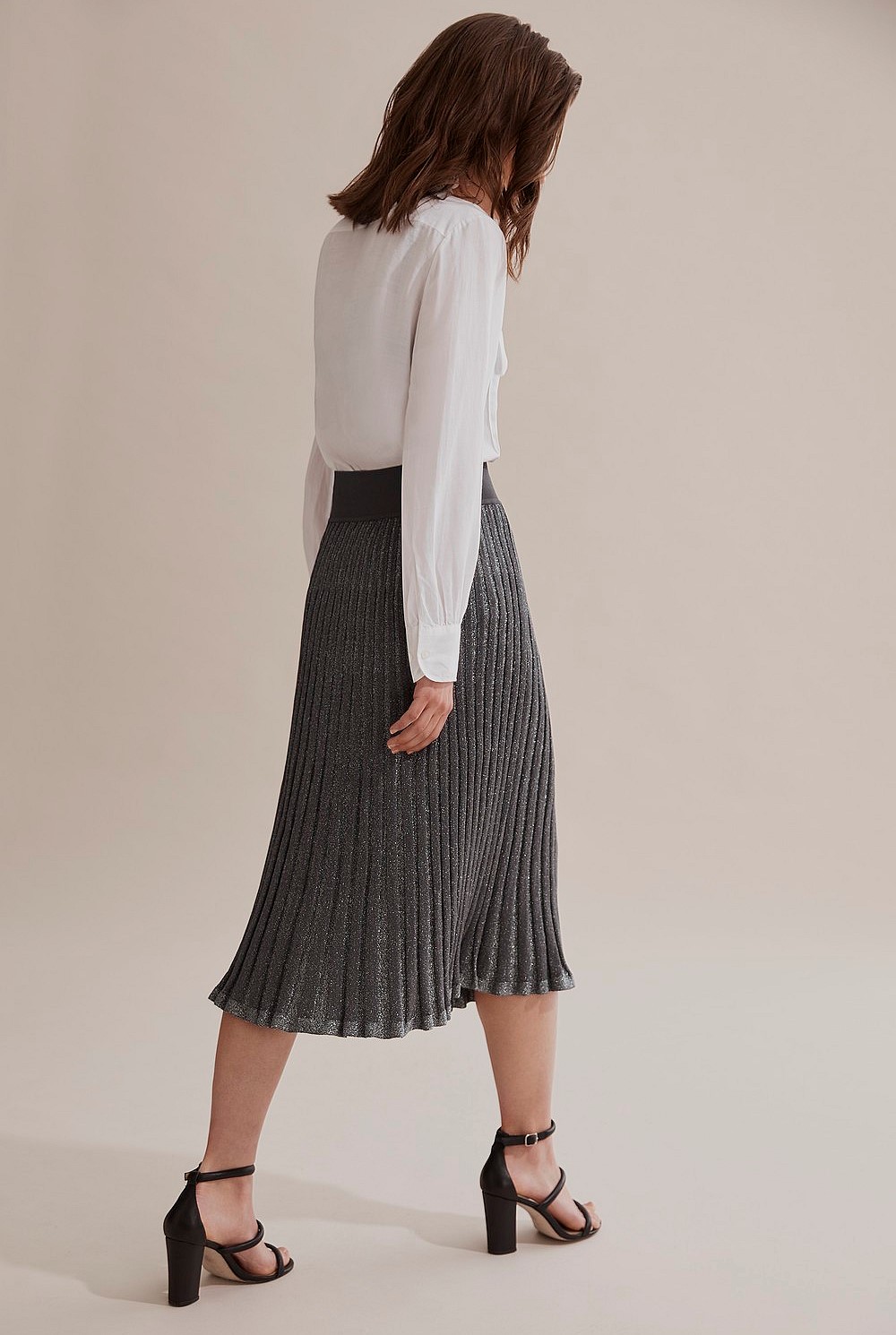 Metallic Knit Skirt