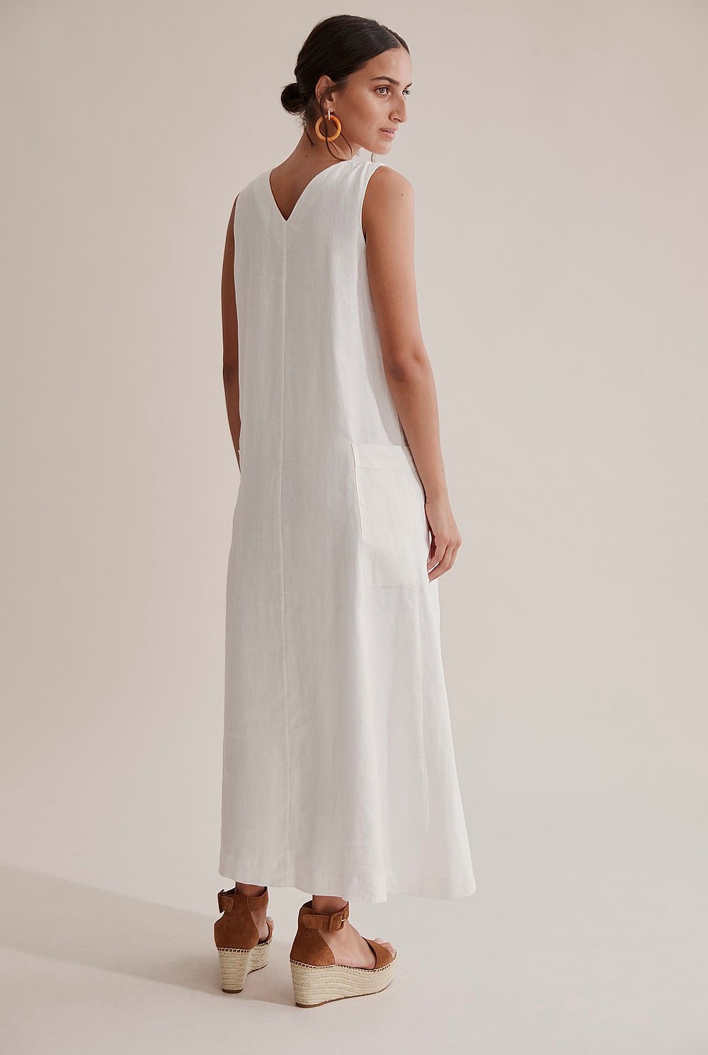 Frill Linen Dress