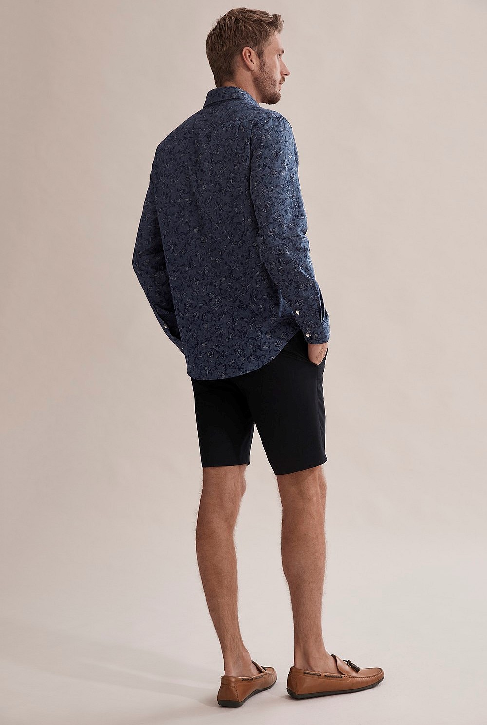 Regular Indigo Floral Shirt