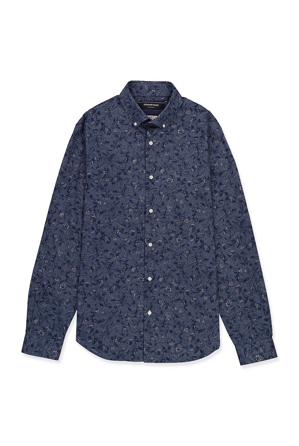 Regular Indigo Floral Shirt