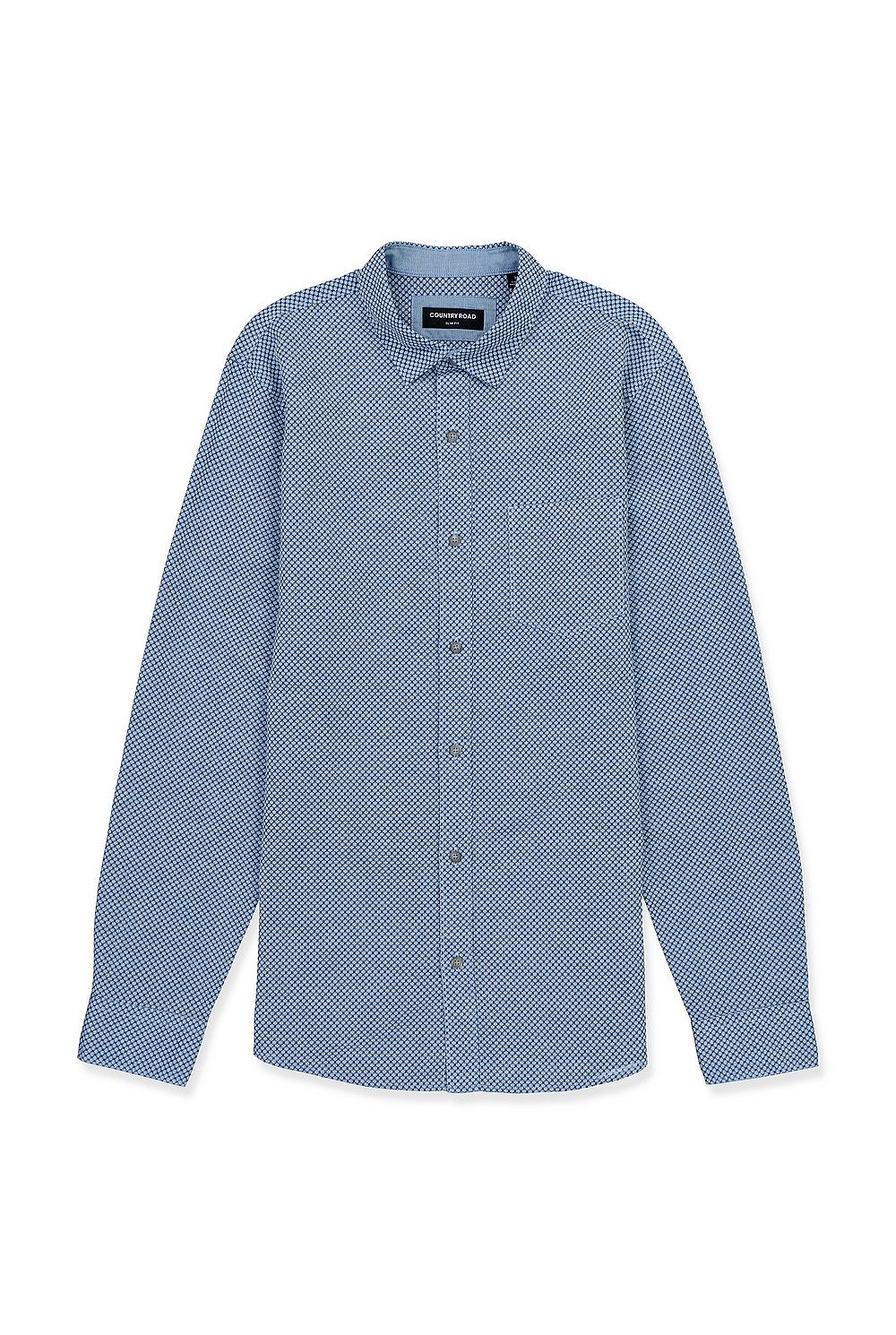 Slim Print Chambray Shirt