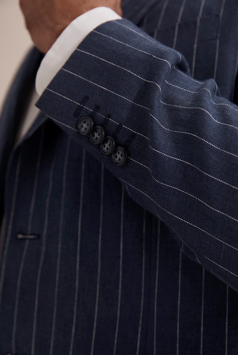 Regular Linen Stripe Blazer