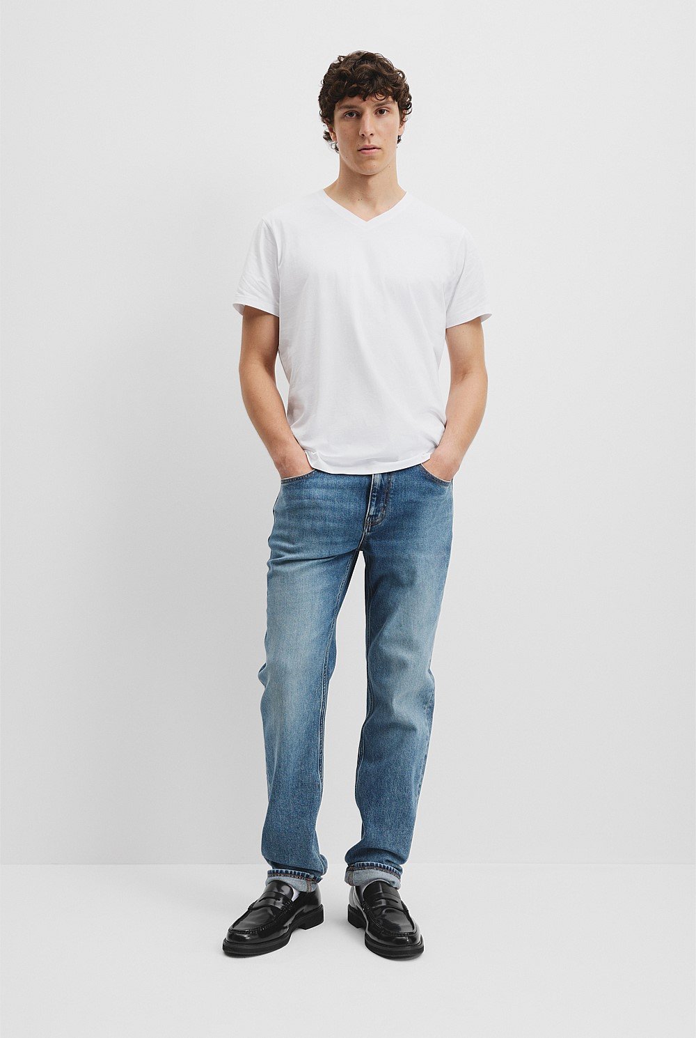 Pima Cotton V-Neck T-Shirt