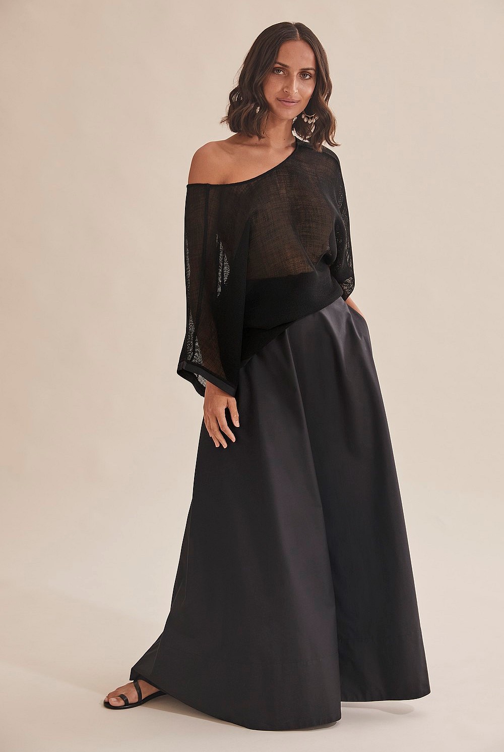 Mesh Kimono Sleeve Top