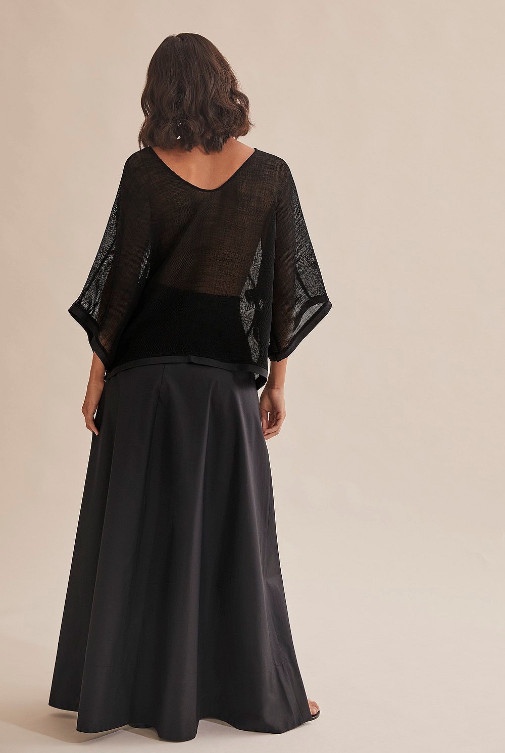 Mesh Kimono Sleeve Top