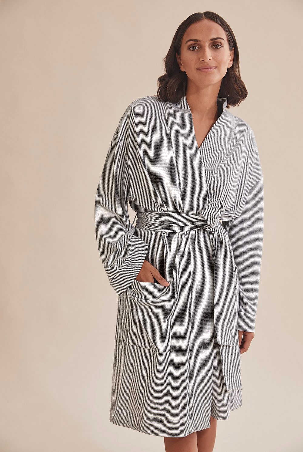 Stripe Jersey Pyjama Robe