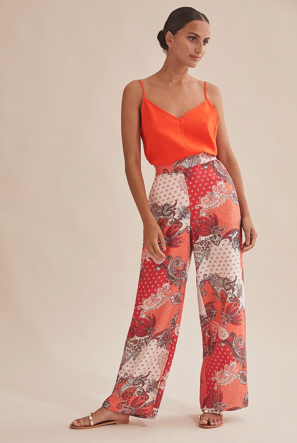 Print Wide Leg Pant