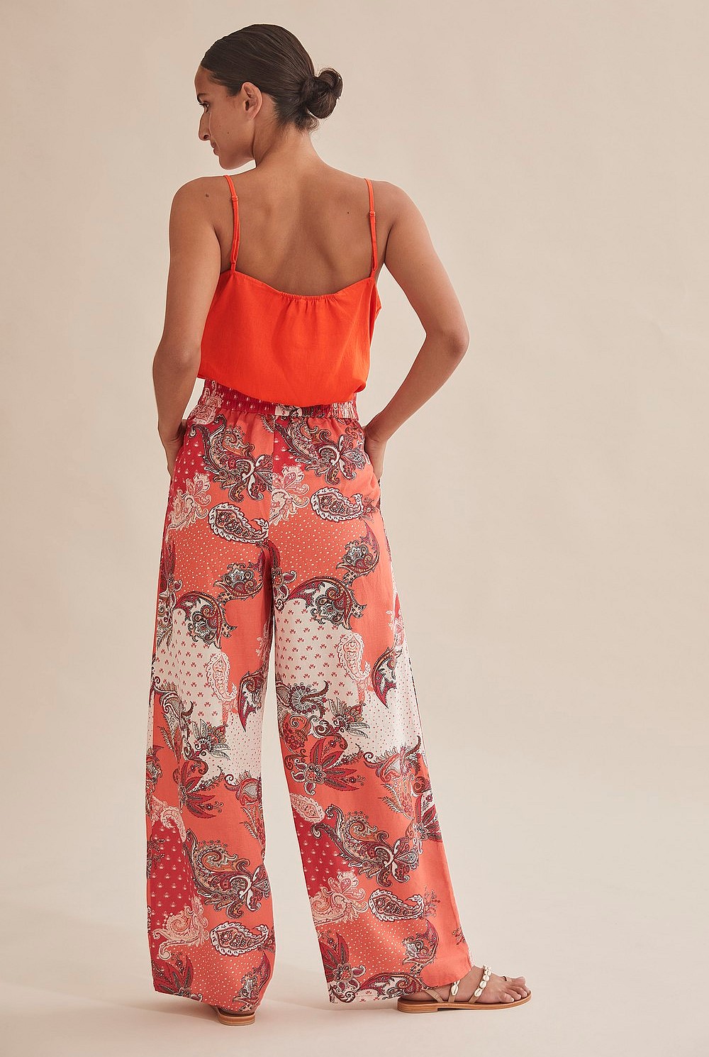 Print Wide Leg Pant