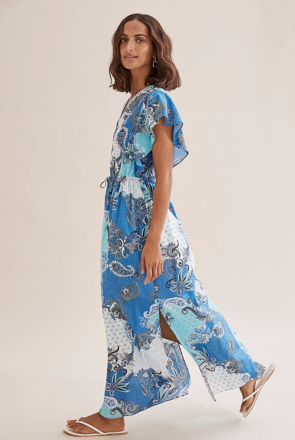 Paisley Print Maxi Dress