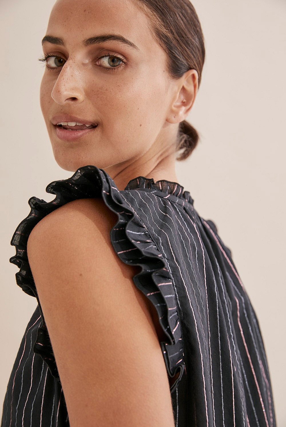 Metallic Stripe Pyjama Nightie