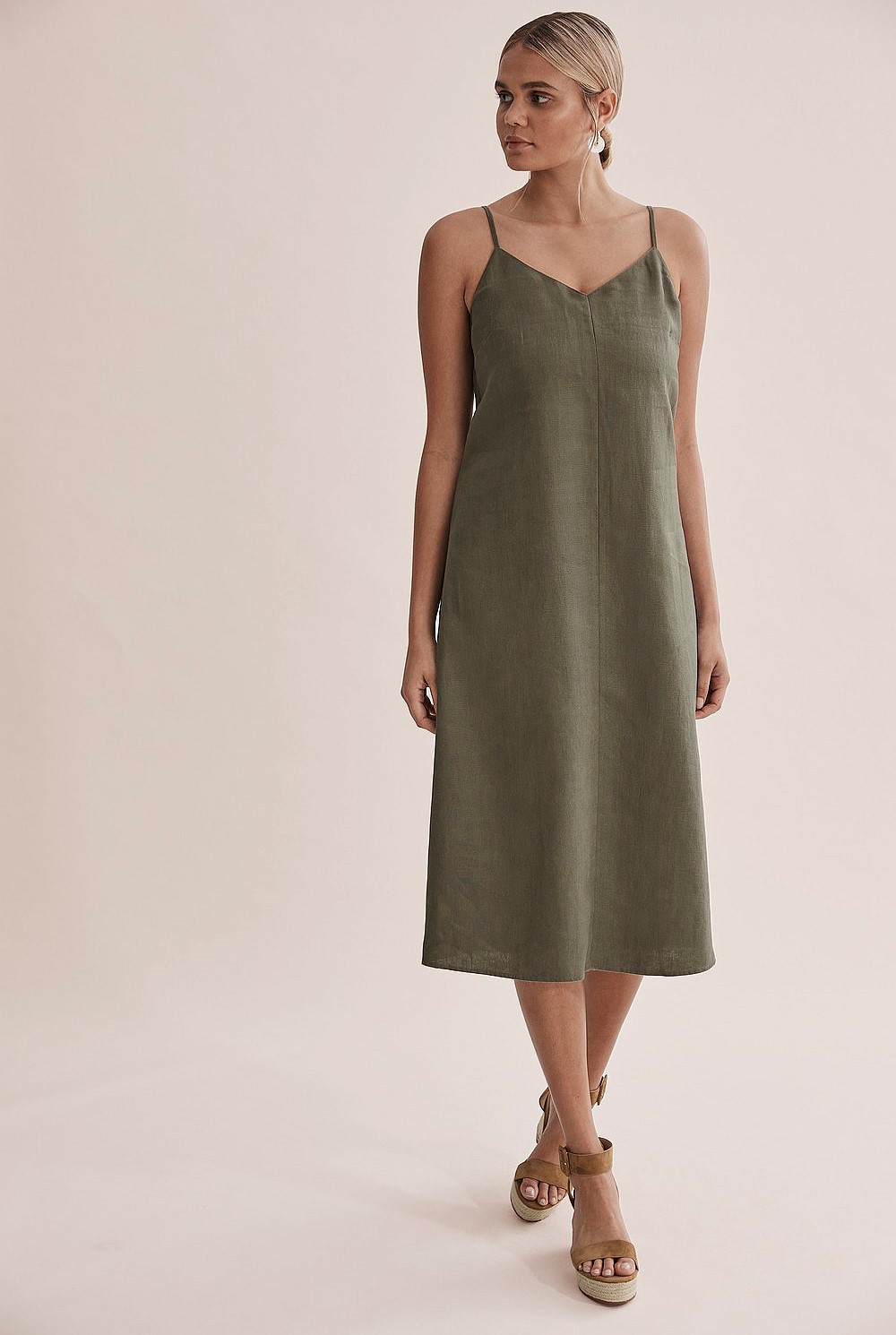 Linen Summer Midi Dress