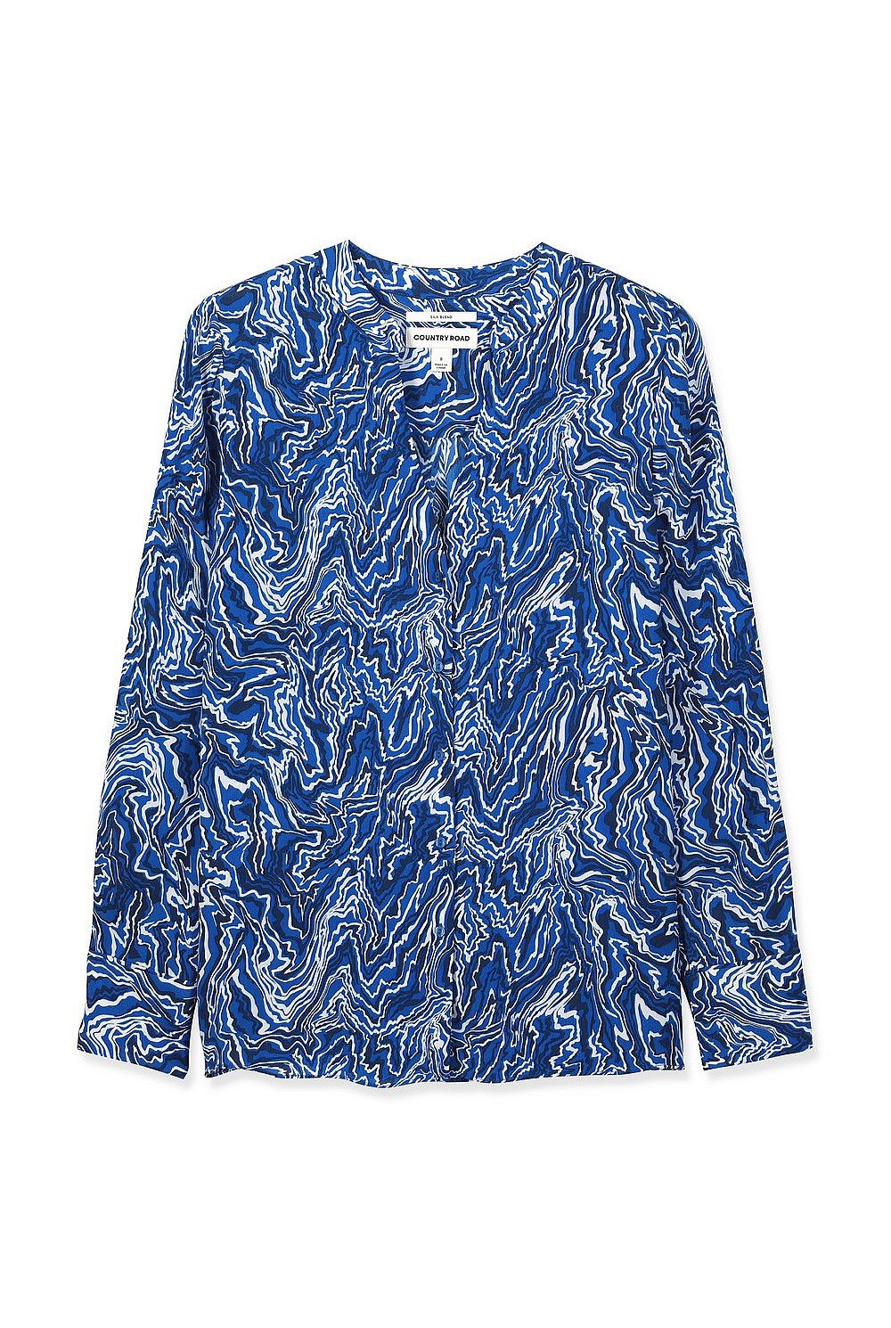 Urban Print Long Sleeve Blouse