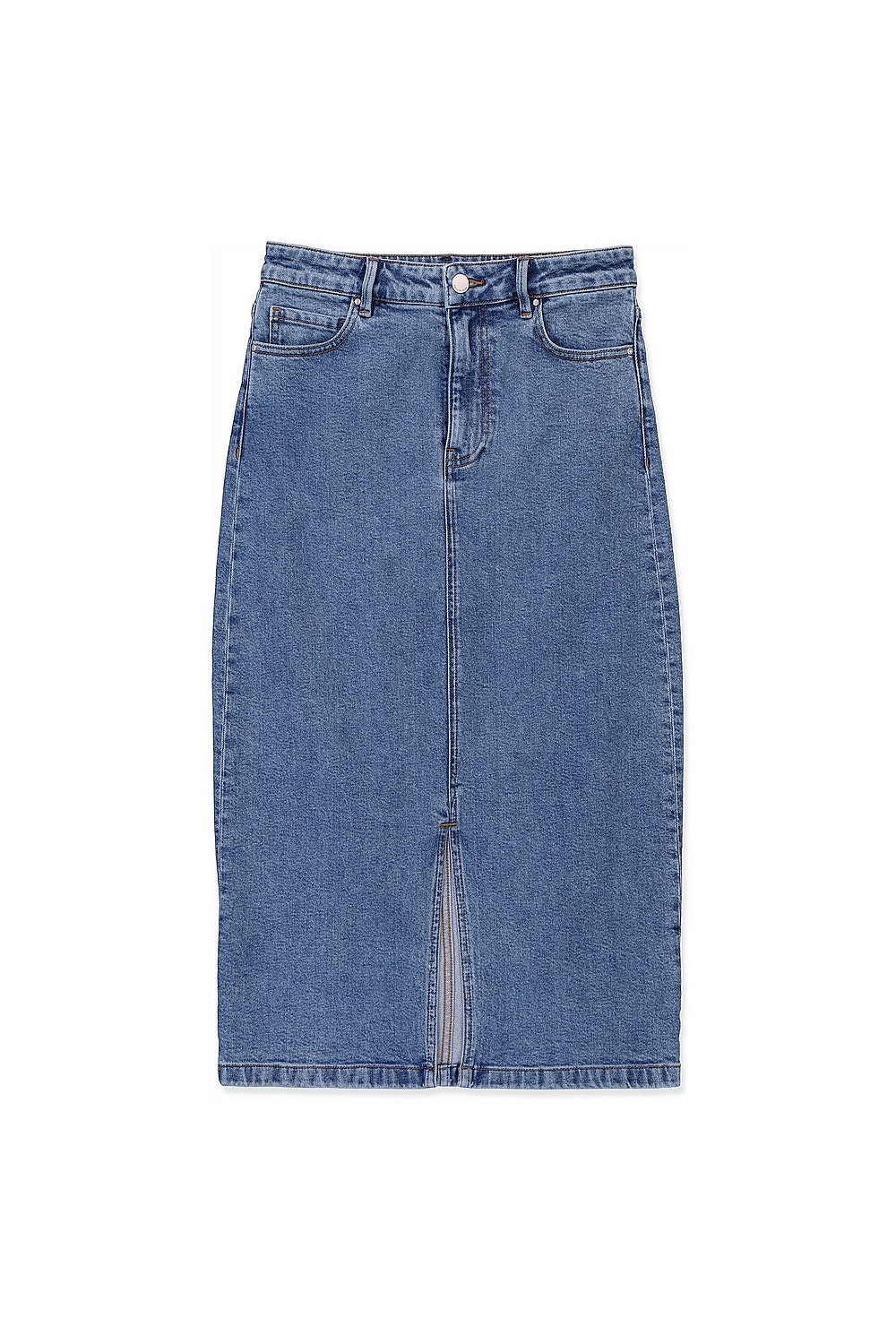 Midi Denim Skirt