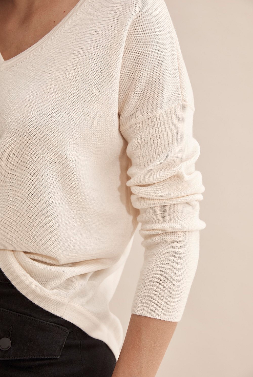 Merino Wool V-Neck Knit
