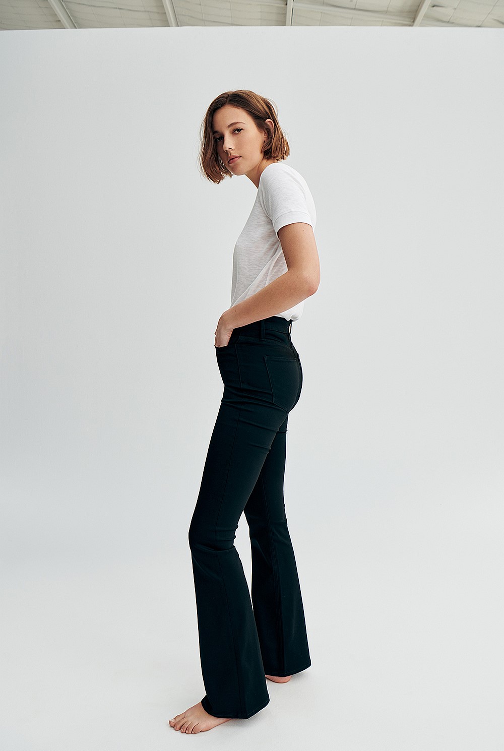 Longline Kick Flare Jean