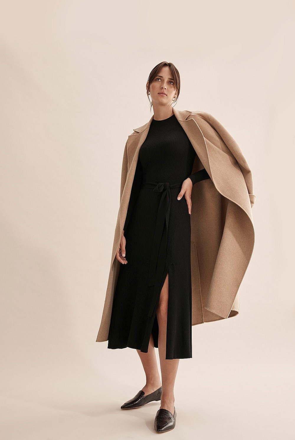Rib Knit Long Sleeve Dress