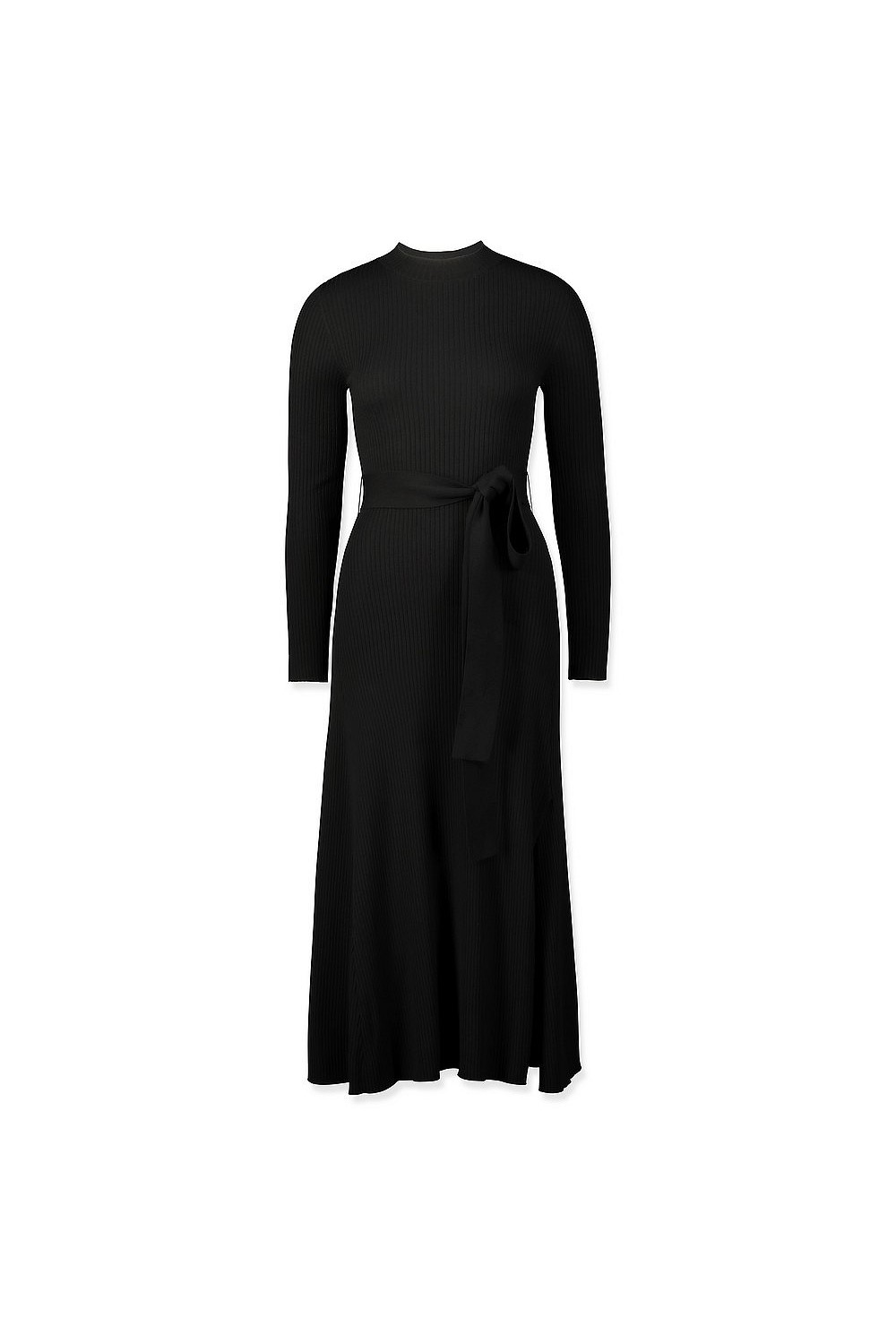 Rib Knit Long Sleeve Dress